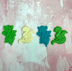 Изображение Молд для шоколада и леденцов Дракоши 4 шт, 6,5 см ТМ Лавка Кондитера